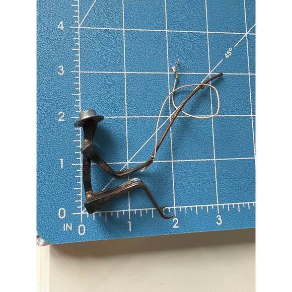 Handcrafted Metal Fishing Figure Sculpture Art made from Recycled Materials - Picture 4 of 4